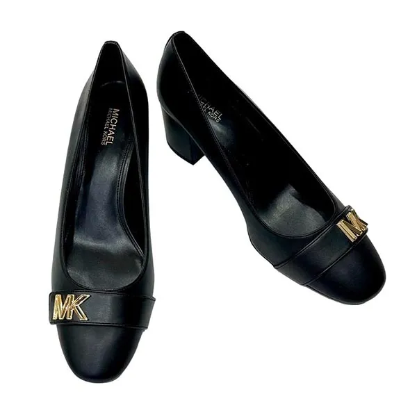 Giày Cao Gót Nữ Michael Kors MK Logo Jilly Flex Pump Màu Đen Size 6