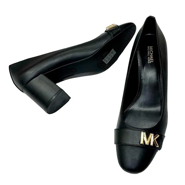 Giày Cao Gót Nữ Michael Kors MK Logo Jilly Flex Pump Màu Đen Size 6