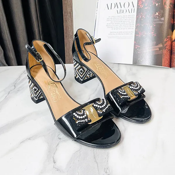 Giày Cao Gót Nữ Salvatore Ferragamo Gavinamosa Màu Đen Size 36.5 - Giày - Vua Hàng Hiệu