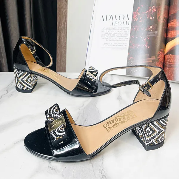 Giày Cao Gót Nữ Salvatore Ferragamo Gavinamosa Màu Đen Size 36.5 - Giày - Vua Hàng Hiệu