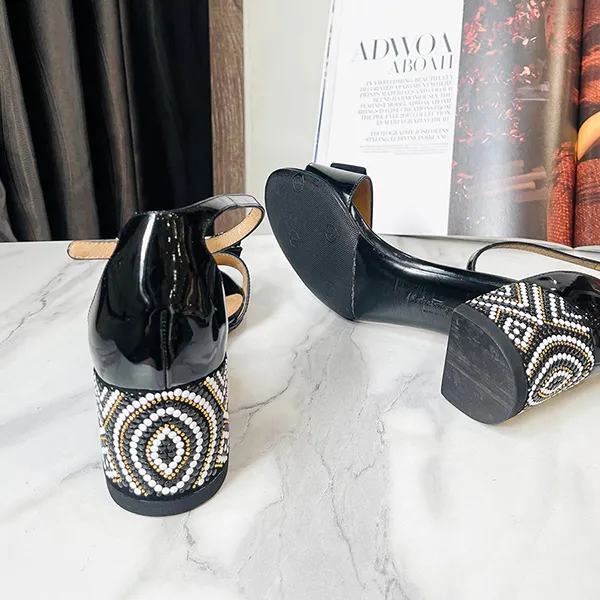 Giày Cao Gót Nữ Salvatore Ferragamo Gavinamosa Màu Đen Size 36.5 - Giày - Vua Hàng Hiệu