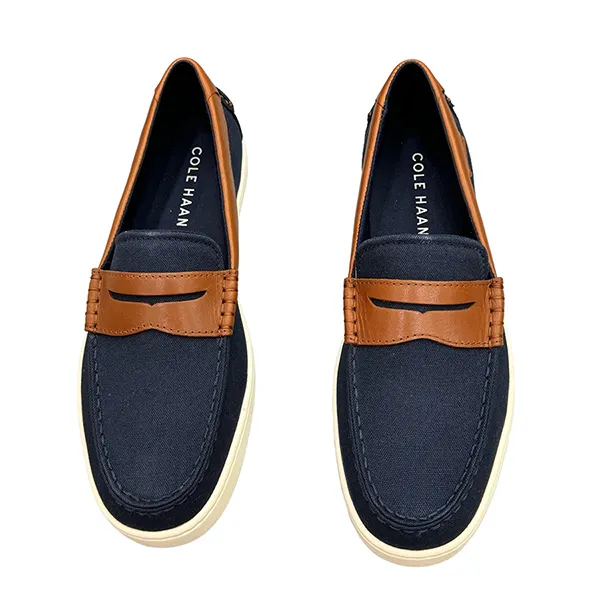 Giày Lười Nam Cole Haan Nantucket Canvas Màu Xanh Navy Size 41