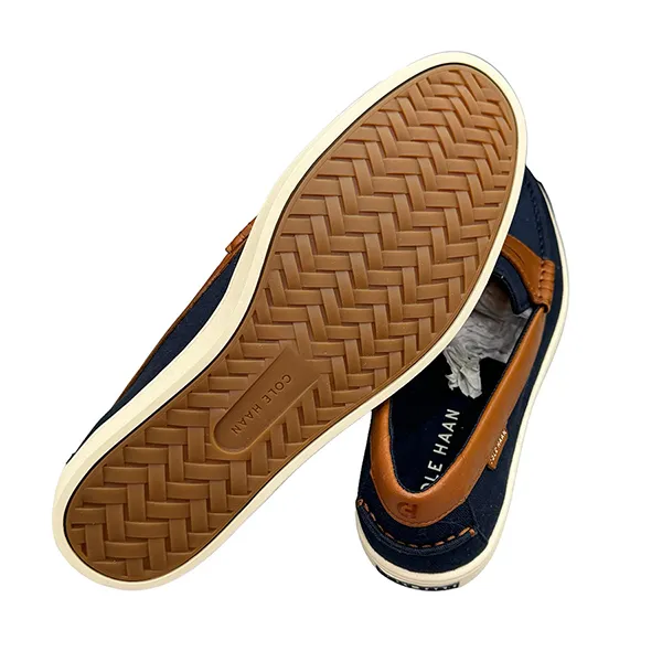 Giày Lười Nam Cole Haan Nantucket Canvas Màu Xanh Navy Size 41