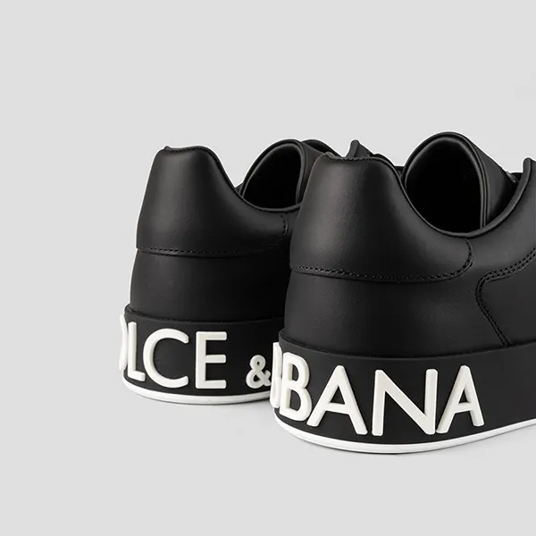 Giày Sneaker Nam Dolce & Gabbana D&G With Logo Printed CS1772 AW710 HWF57 Màu Đen Size 39.5