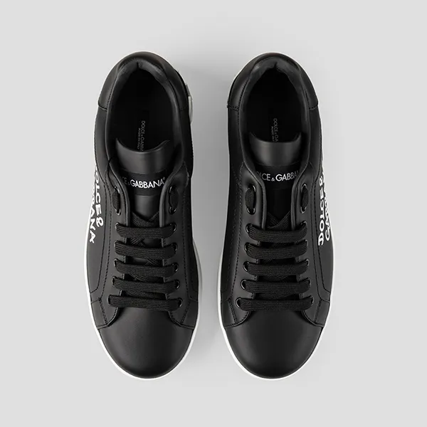 Giày Sneaker Nam Dolce & Gabbana D&G With Logo Printed CS1772 AW710 HWF57 Màu Đen Size 39.5