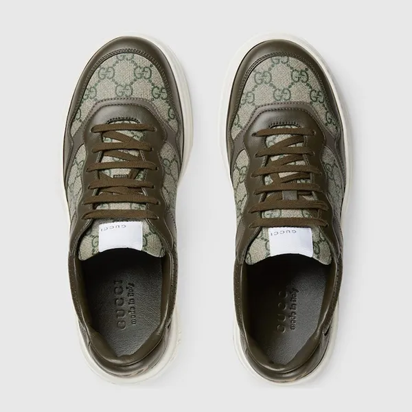 Giày Sneaker Nam Gucci GG Beige Green 669582-UPGA0-3350 Màu Xanh Be Size 40.5 - Giày - Vua Hàng Hiệu