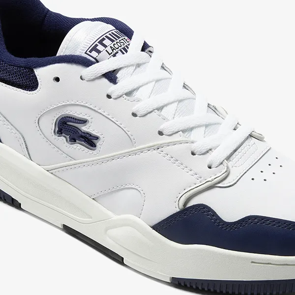 Giày Sneaker Nam Lacoste Lineshot Mesh Collar Leather 46SMA0075 Màu Trắng Phối Xanh Navy Size 39.5 - Giày - Vua Hàng Hiệu