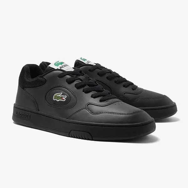 Giày Sneaker Nam Lacoste Men's Lineset Leather 46SMA0045 02H Màu Đen Size 40 - Giày - Vua Hàng Hiệu