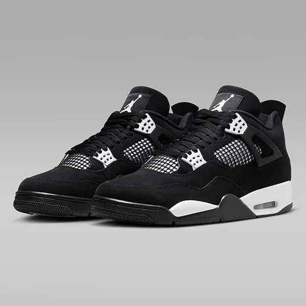 Giày Thể Thao Nam Nike Air Jordan 4 Retro White Thunder FQ8138-103 Màu Đen Size 41 - Giày - Vua Hàng Hiệu