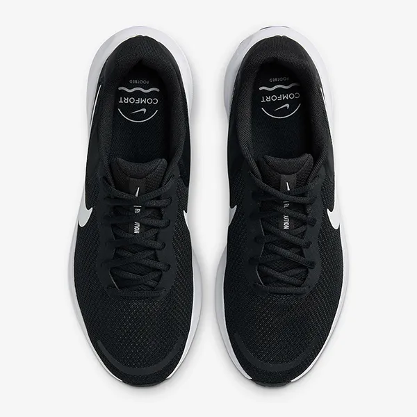 Giày Thể Thao Nam Nike Revolution 7 Road Running FB2207-001 Màu Đen Trắng Size 42.5 - Giày - Vua Hàng Hiệu