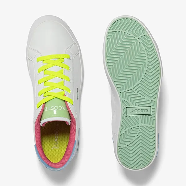Giày Thể Thao Nữ Lacoste Powercourt Synthetic Colour Pop Trainers 45SUC0013-00-082 Màu Trắng Size 35.5 - Giày - Vua Hàng Hiệu