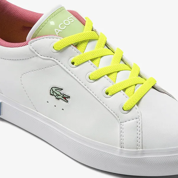Giày Thể Thao Nữ Lacoste Powercourt Synthetic Colour Pop Trainers 45SUC0013-00-082 Màu Trắng Size 35.5 - Giày - Vua Hàng Hiệu