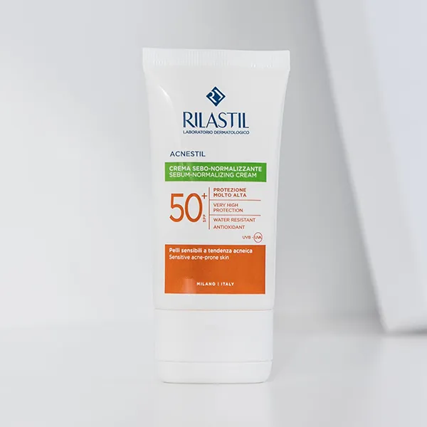 Kem Chống Nắng Hỗ Trợ Kiểm Soát Nhờn Rilastil Acnestil Sebum-Normalizing Cream SPF50+ 40ml - Kem chống nắng - Vua Hàng Hiệu