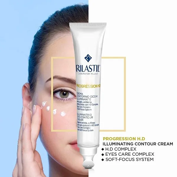 Kem Dưỡng Mắt Hỗ Trợ Giảm Nhăn Rilastil Progression HD Illuminating Eye Contour Cream 15ml