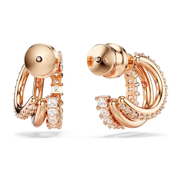 Khuyên Tai Nữ Swarovski Rose Gold Tone Hyperbola Earrings 5698702 Màu Vàng Hồng
