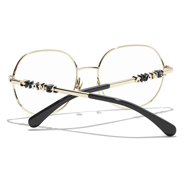 Kính Mắt Cận Nữ Chanel Eyeglasse Pale Gold CH2213 C395 Màu Vàng Đen - Kính mắt - Vua Hàng Hiệu