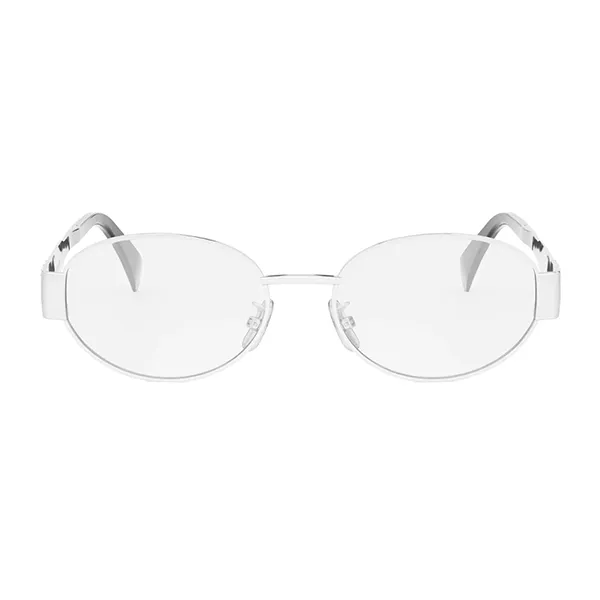 Kính Mắt Cận Nữ Celine Metal Triomphe Eyeglasse CL50140U Màu Bạc