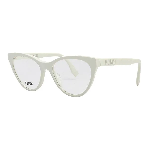 Kính Mắt Cận Nữ Fendi Demo Cat Eye Ladies Eyeglasses FE50017I 025 Màu Trắng Sữa - Kính mắt - Vua Hàng Hiệu