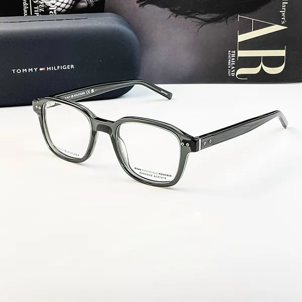 Kính Mắt Cận Nam Tommy Hilfiger TH1983 01ED Green Eyeglasses Màu Xanh Olive - Kính mắt - Vua Hàng Hiệu
