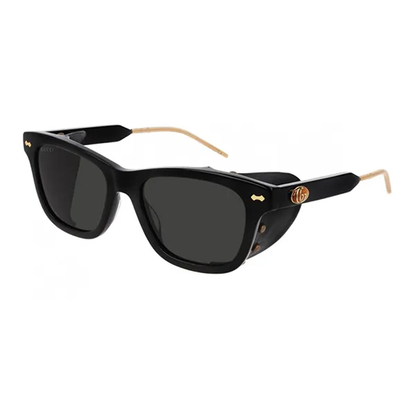 Kính Mát Nam Gucci GG0671S 001 Màu Đen Vàng Gold