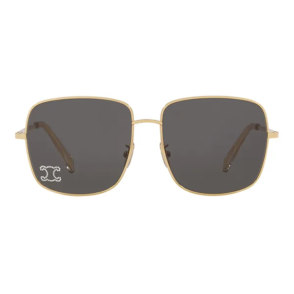 Kính Mát Nữ Celine Rhinestone Triomphe Sunglasses CL40284U 30A Màu Xám Vàng
