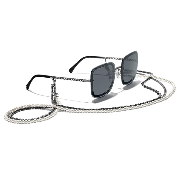 Kính Mát Nữ Chanel Square Sunglasses CH4244 57 Màu Xám Đen - Kính mắt - Vua Hàng Hiệu
