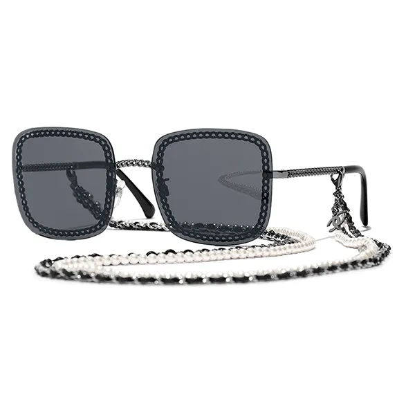 Kính Mát Nữ Chanel Square Sunglasses CH4244 57 Màu Xám Đen - Kính mắt - Vua Hàng Hiệu