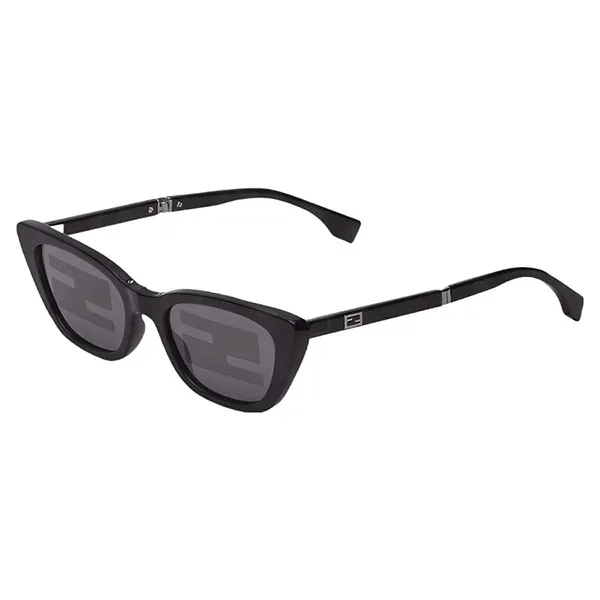 Kính Mát Nữ Fendi Black Cat Eye Sunglasses FEN SUN FE40089I 01C Màu Đen