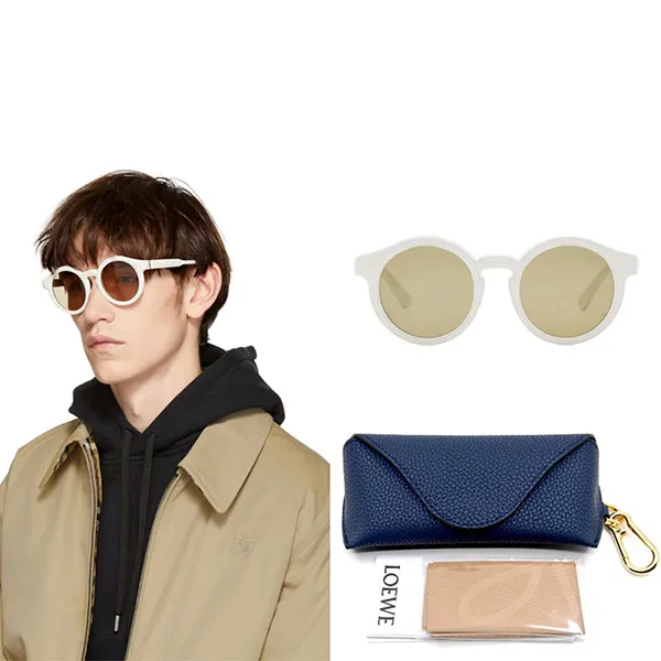 Kính Mát Unisex Loewe Sunglasses LW40002I 24N Màu Trắng