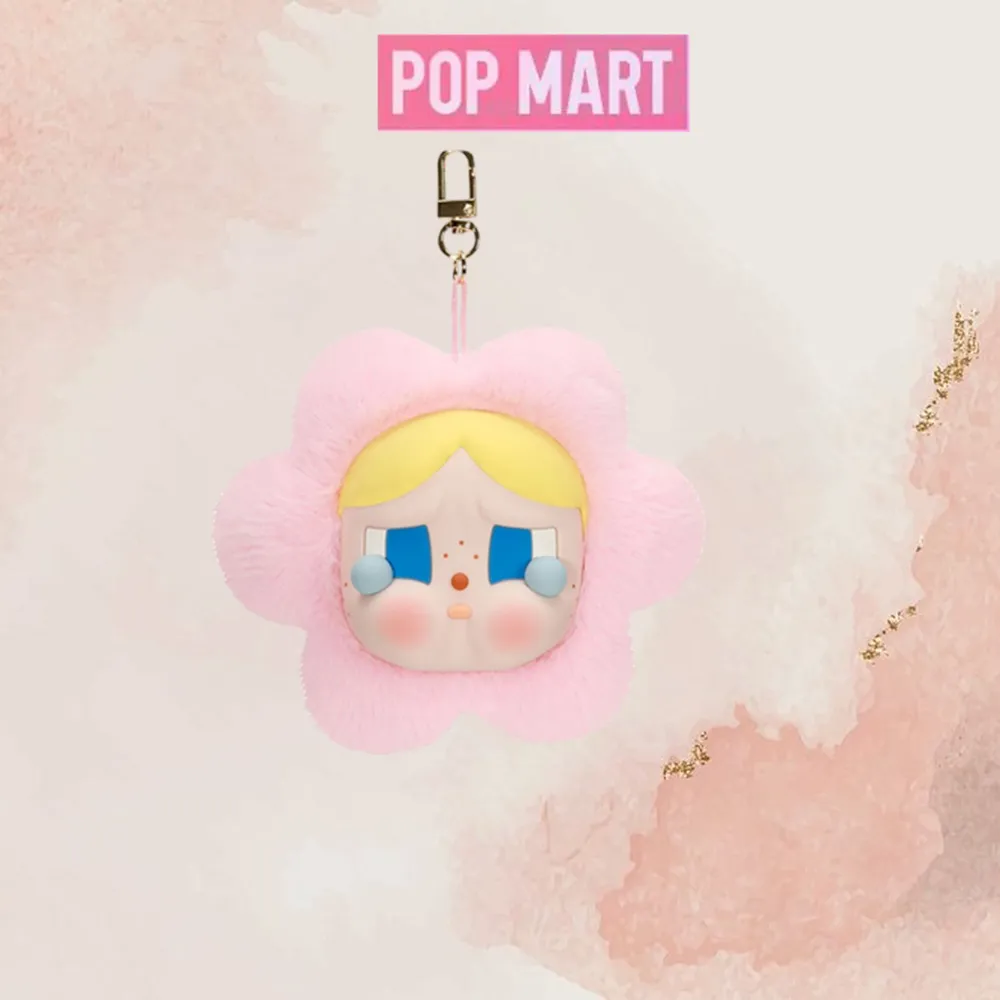 Móc Khóa Có Túi Đựng Pop Mart Crybaby Sad Club Series-Silicone Plush Earphone Bag Màu Hồng Vàng - Phụ kiện - Vua Hàng Hiệu