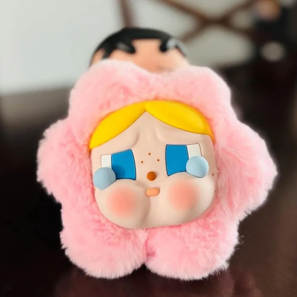 Móc Khóa Có Túi Đựng Pop Mart Crybaby Sad Club Series-Silicone Plush Earphone Bag Màu Hồng Vàng - Phụ kiện - Vua Hàng Hiệu