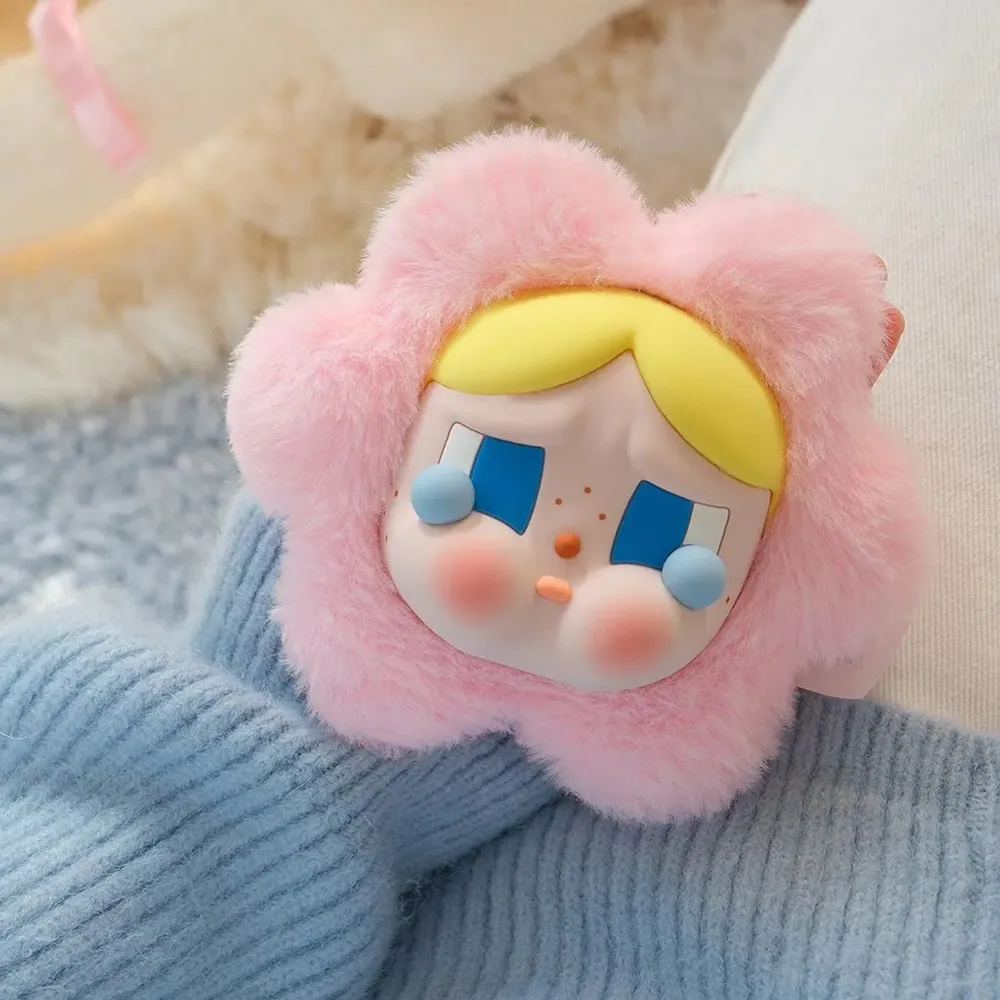 Móc Khóa Có Túi Đựng Pop Mart Crybaby Sad Club Series-Silicone Plush Earphone Bag Màu Hồng Vàng - Phụ kiện - Vua Hàng Hiệu