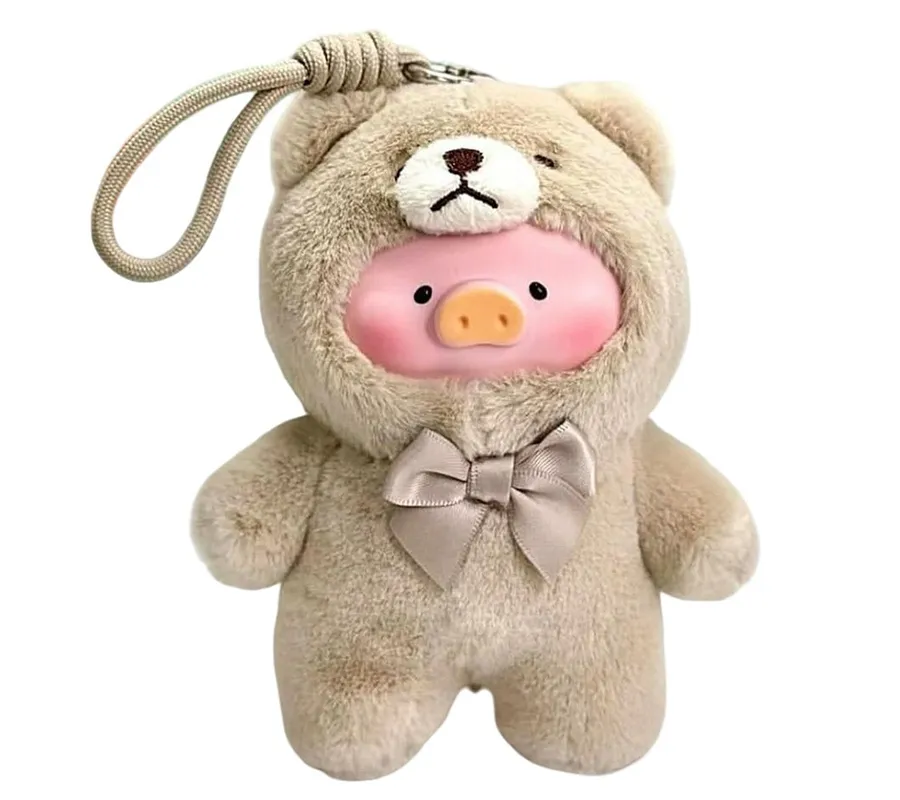Móc Khóa Gấu Bông ToyZeroPlus Teddy Lulu The Piggy Màu Nâu