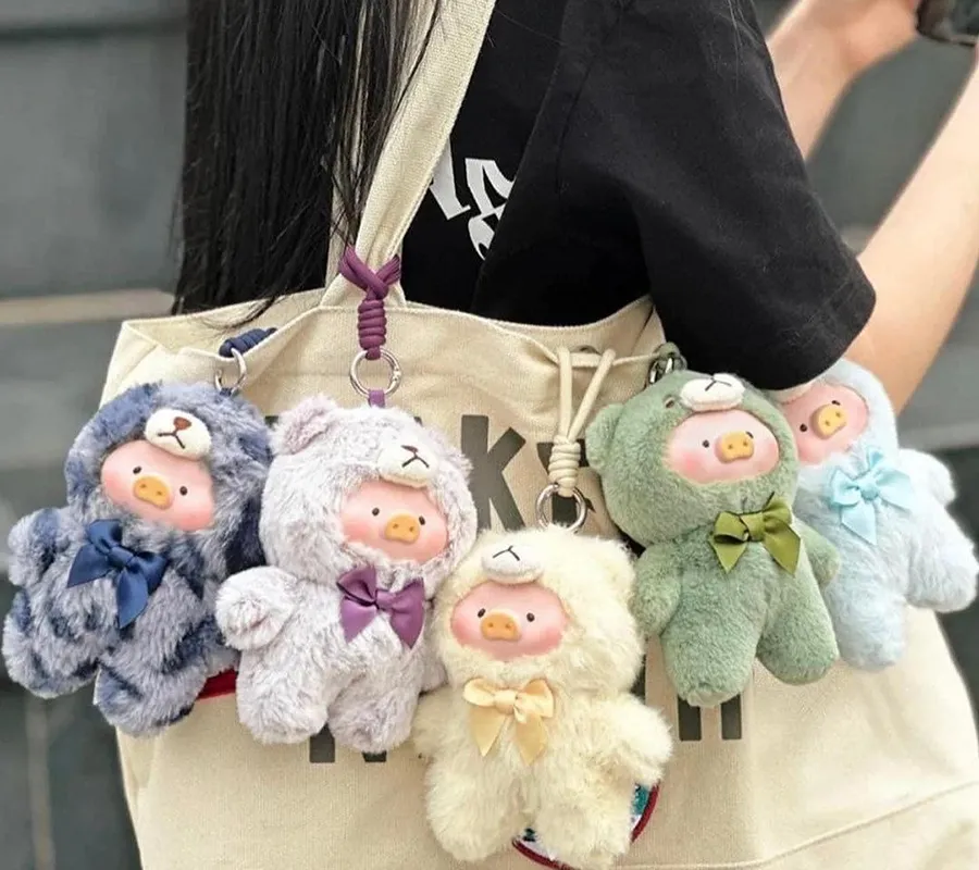 Móc Khóa Gấu Bông ToyZeroPlus Teddy Lulu The Piggy Màu Xanh Lá