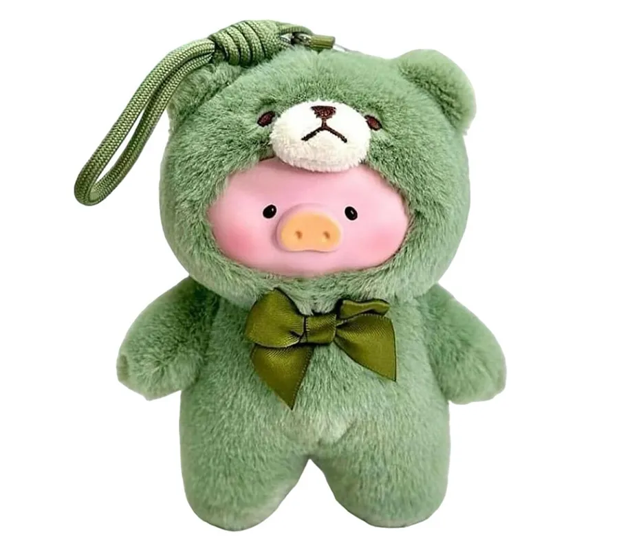 Móc Khóa Gấu Bông ToyZeroPlus Teddy Lulu The Piggy Màu Xanh Lá