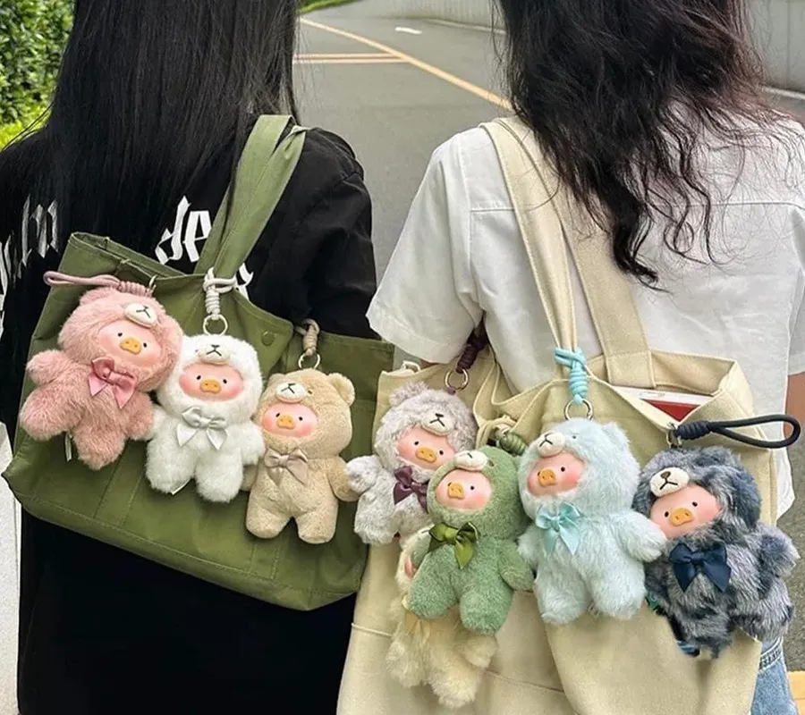 Móc Khóa Gấu Bông ToyZeroPlus Teddy Lulu The Piggy Màu Xanh Nhạt