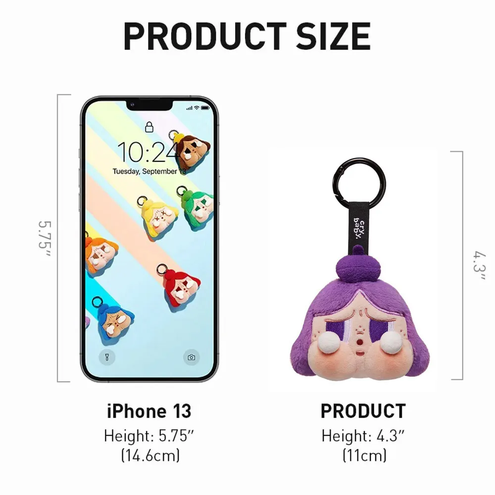 Móc Khóa Pop Mart Crybaby Cheer Up, Baby! Series-Plush Pendant Blind Box Màu Tím - Phụ kiện - Vua Hàng Hiệu