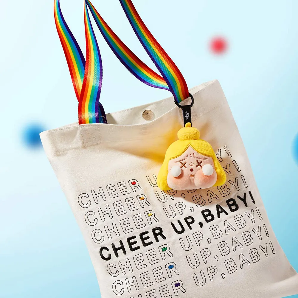 Móc Khóa Pop Mart Crybaby Cheer Up, Baby! Series-Plush Pendant Blind Box Màu Vàng