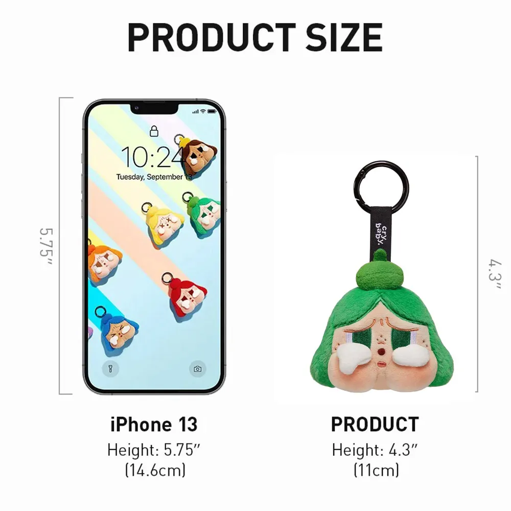 Móc Khóa Pop Mart Crybaby Cheer Up, Baby! Series-Plush Pendant Blind Box Màu Xanh Green - Phụ kiện - Vua Hàng Hiệu
