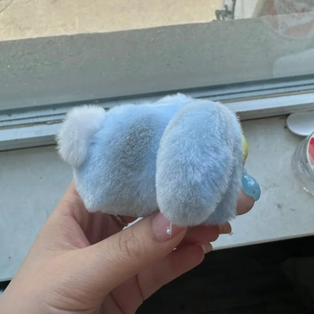 Móc Khóa Pop Mart Crybaby × Powerpuff Girls Series Vinyl Face Plush Bunny Bubbles Màu Hồng Xanh