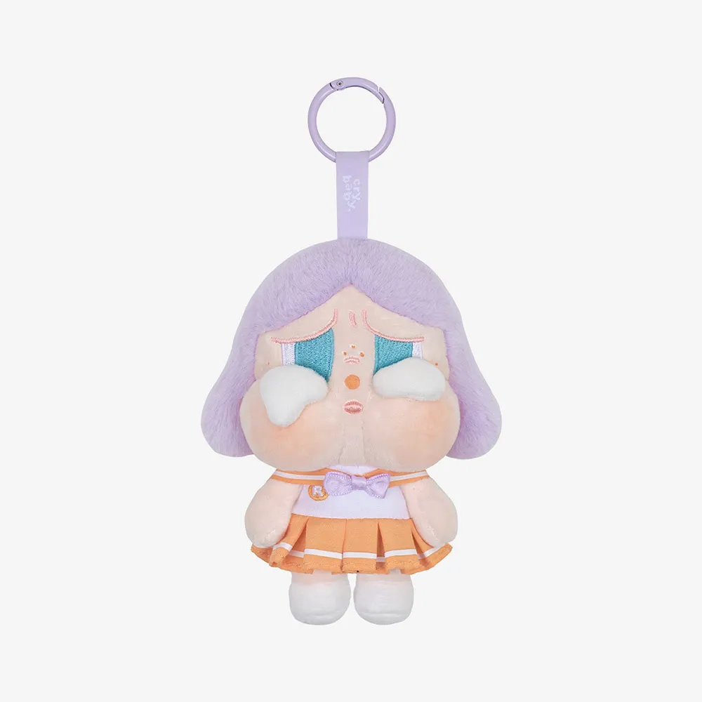 Móc Khóa Pop Mart Crybaby Sunset Concert Series-Plush Pendant Blind Box Màu Cam