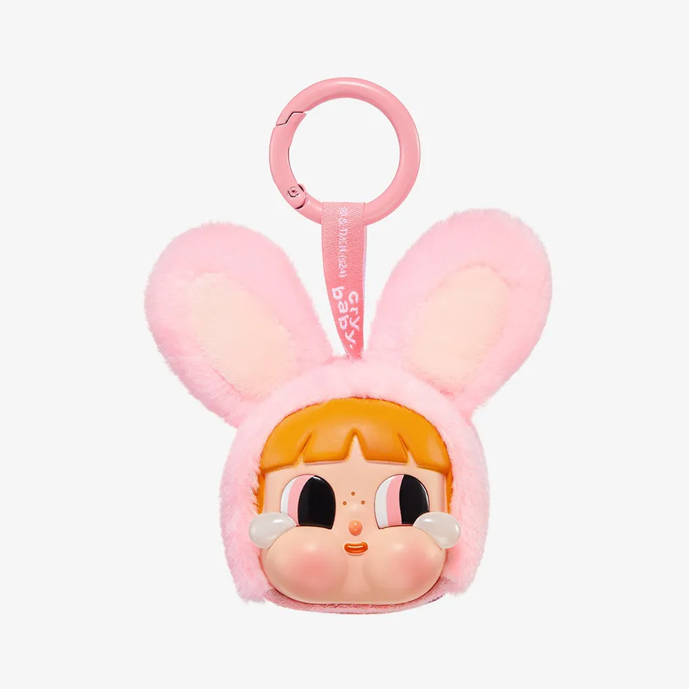 Móc Khóa Pop Mart Crybaby x Powerpuff Girls Series Vinyl Face Bag Charm Bunny Blossom Màu Hồng - Phụ kiện - Vua Hàng Hiệu