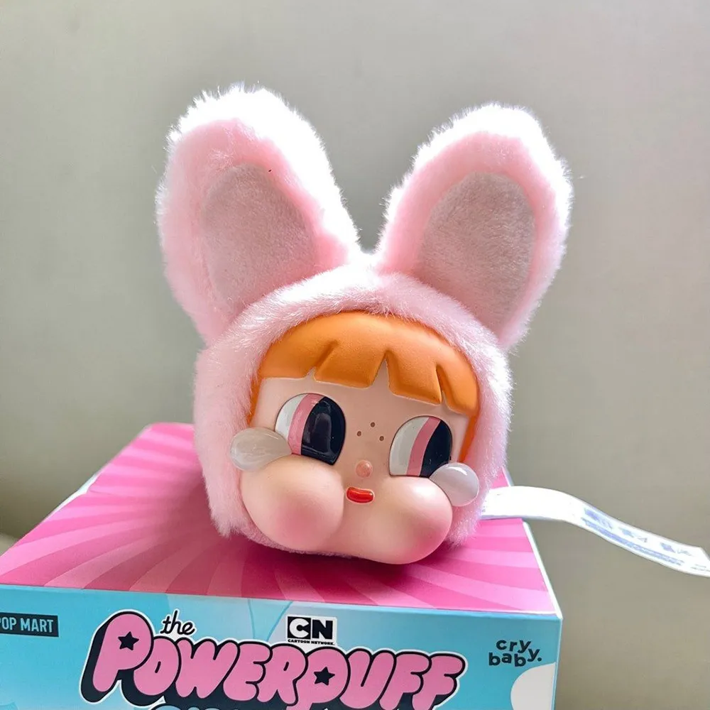 Móc Khóa Pop Mart Crybaby x Powerpuff Girls Series Vinyl Face Bag Charm Bunny Blossom Màu Hồng - Phụ kiện - Vua Hàng Hiệu
