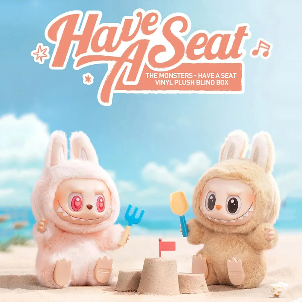 Móc Khóa Pop Mart Labubu Have A Seat Vinyl Plush Blind The Monster Dada Màu Hồng - Phụ kiện - Vua Hàng Hiệu