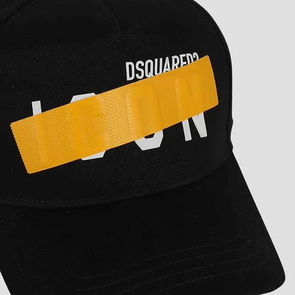 Mũ Dsquared2 Icon Logo Printed BCM0478 05C00001 094 Màu Đen
