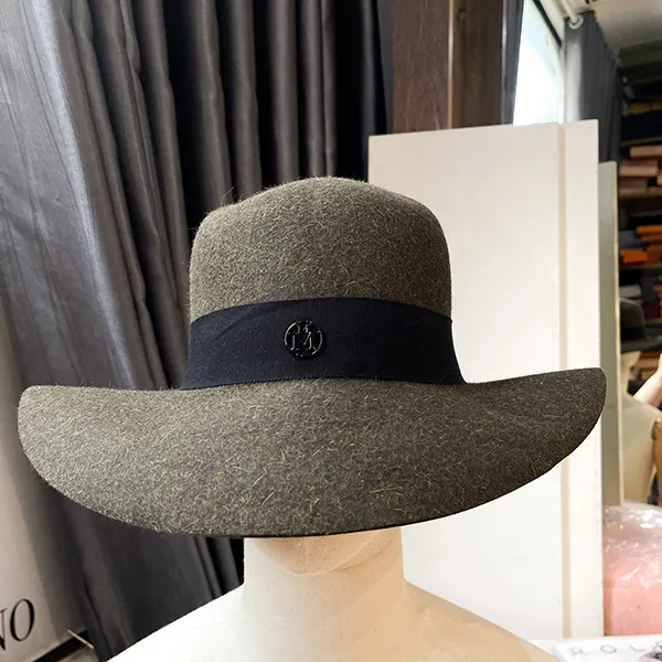 Mũ Maison Michel Green Cashmere Hat Màu Xanh Rêu Size L - Mũ nón - Vua Hàng Hiệu