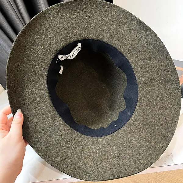Mũ Maison Michel Green Cashmere Hat Màu Xanh Rêu Size L - Mũ nón - Vua Hàng Hiệu