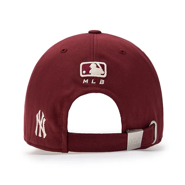 Mũ MLB Varsity Cursive Fluffy Logo Unstructured Ball Cap New York Yankees 3ACPVF04N-50BDS Màu Đỏ Đô