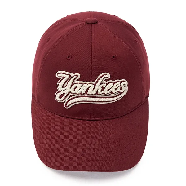 Mũ MLB Varsity Cursive Fluffy Logo Unstructured Ball Cap New York Yankees 3ACPVF04N-50BDS Màu Đỏ Đô