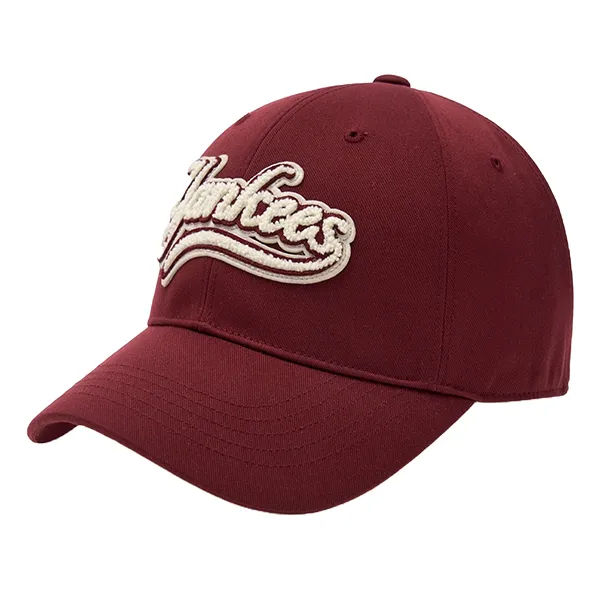 Mũ MLB Varsity Cursive Fluffy Logo Unstructured Ball Cap New York Yankees 3ACPVF04N-50BDS Màu Đỏ Đô